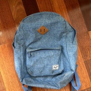 denim blue hershel backpack